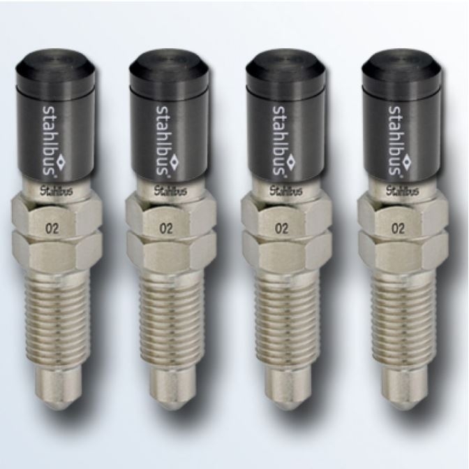 4x stahlbus Entlüfterschraube Entlüftungsventil 3/8 Zoll-24UNFx22 mm + Alukappen Anthrazit