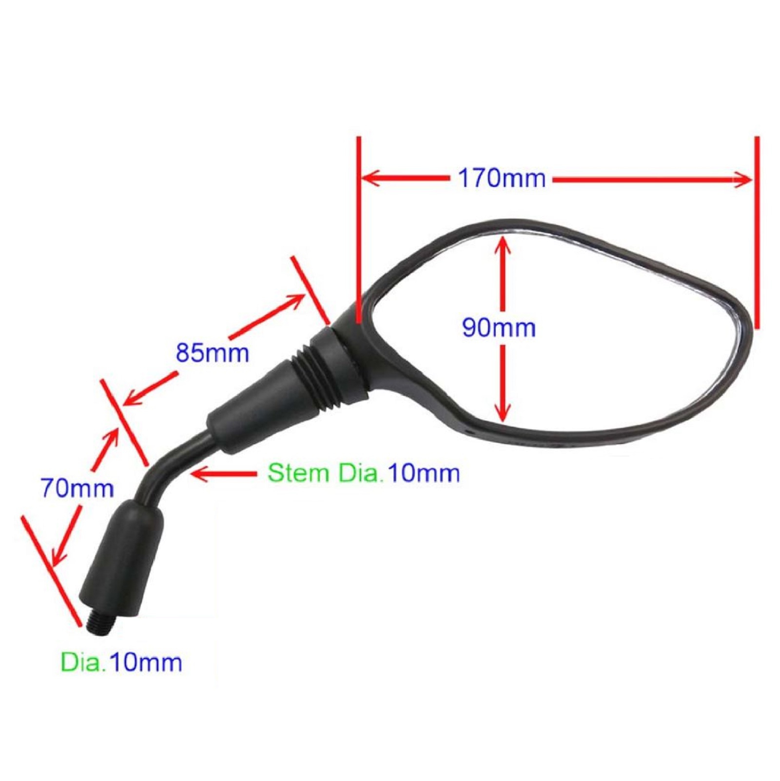 JMP Rückspiegel Paar für Honda CRF250 2013-2020 PCX125 2010-2016 PCX150 2012-2018 EX2