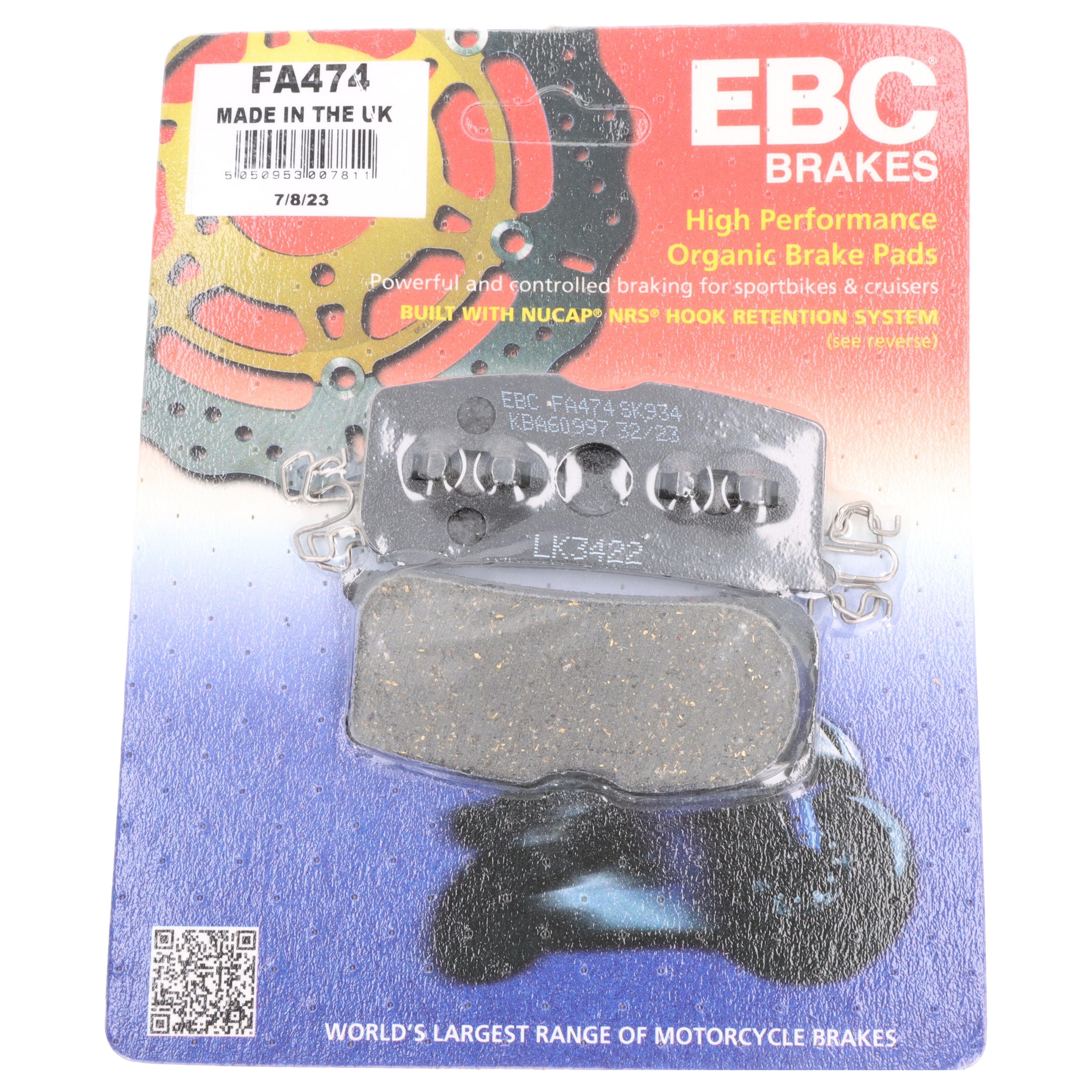 EBC Bremsbeläge FA474 für CAN-AM Spyder 1000 RT SM5 SE5 2010-2012