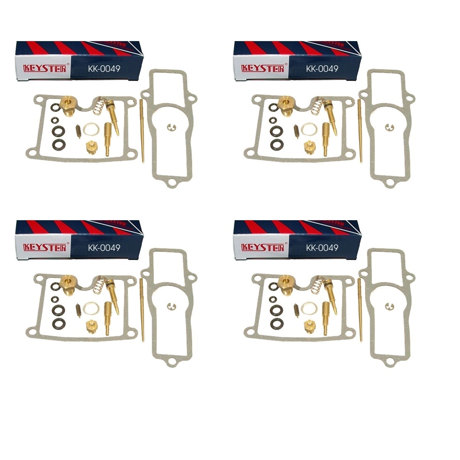 4x Keyster KK-0049 Vergaser Reparatursatz für Kawasaki Z550B 1981-1982 Z550C 1980-1982