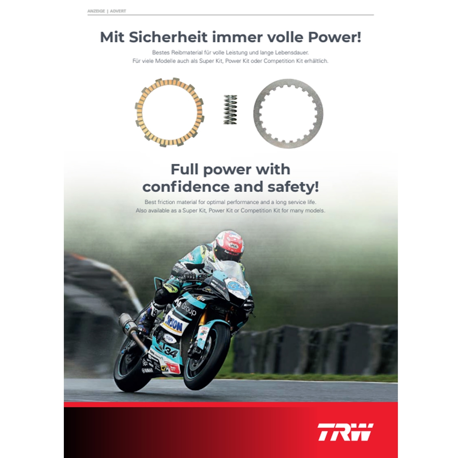 Kupplung für BMW F 650 F650ST Aprilia Pegaso 650 TRW Satz verstärkt mit Kupplungsdeckeldichtung