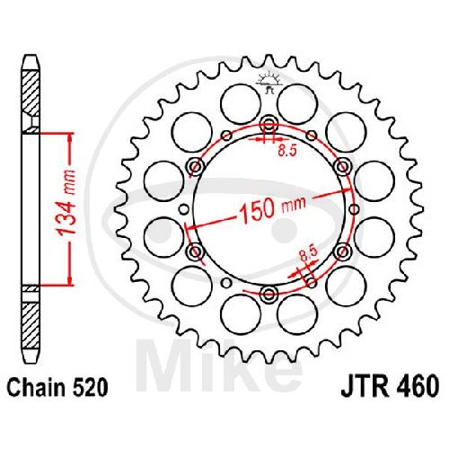JT Kettenrad 44Z Teilung 520 JT Sprockets JTR460.44