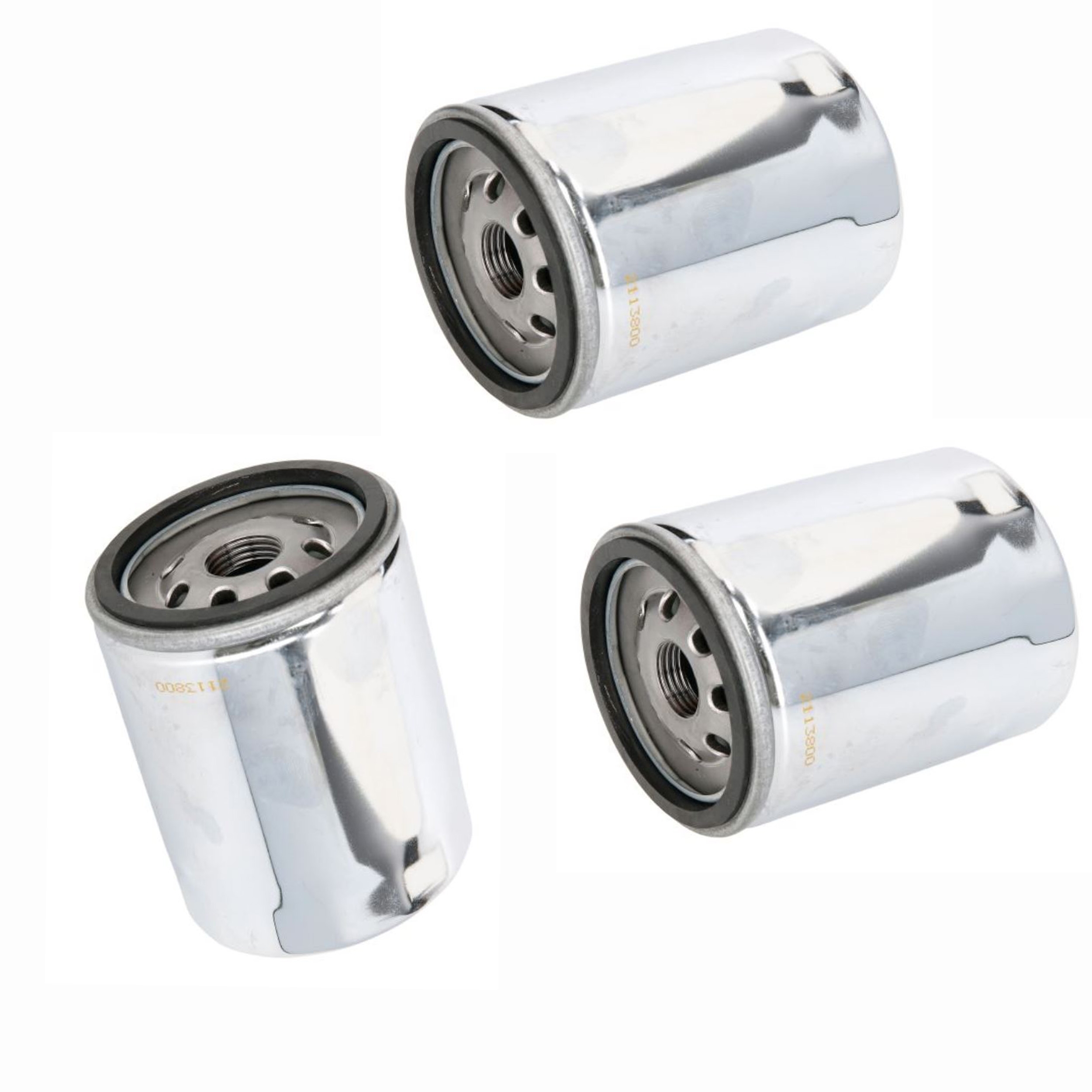 3x Hiflo HF170C Ölfilter chrom