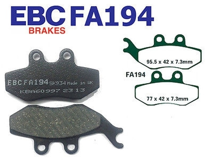 EBC Bremsbelagsatz für Aprilia Pegaso 125 R RX 125 Sachs ZX 125 2T vorne + hinten