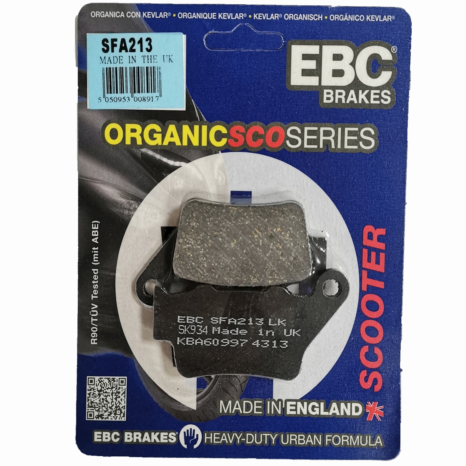 EBC SFA213 Bremsbeläge hinten für BMW S1000 F650 F800 C1 Yamaha YP XC Triumph Tiger 900 1200