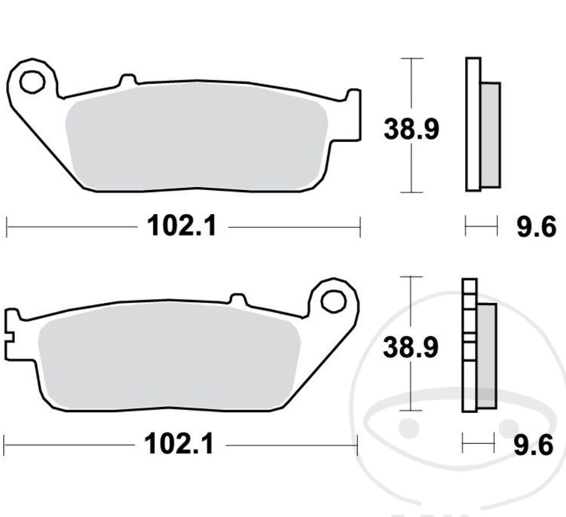 TRW Bremsbelagsatz für Yamaha X-Max YP250 R SG261 SG265 2014 - 2016 vorne+hinten