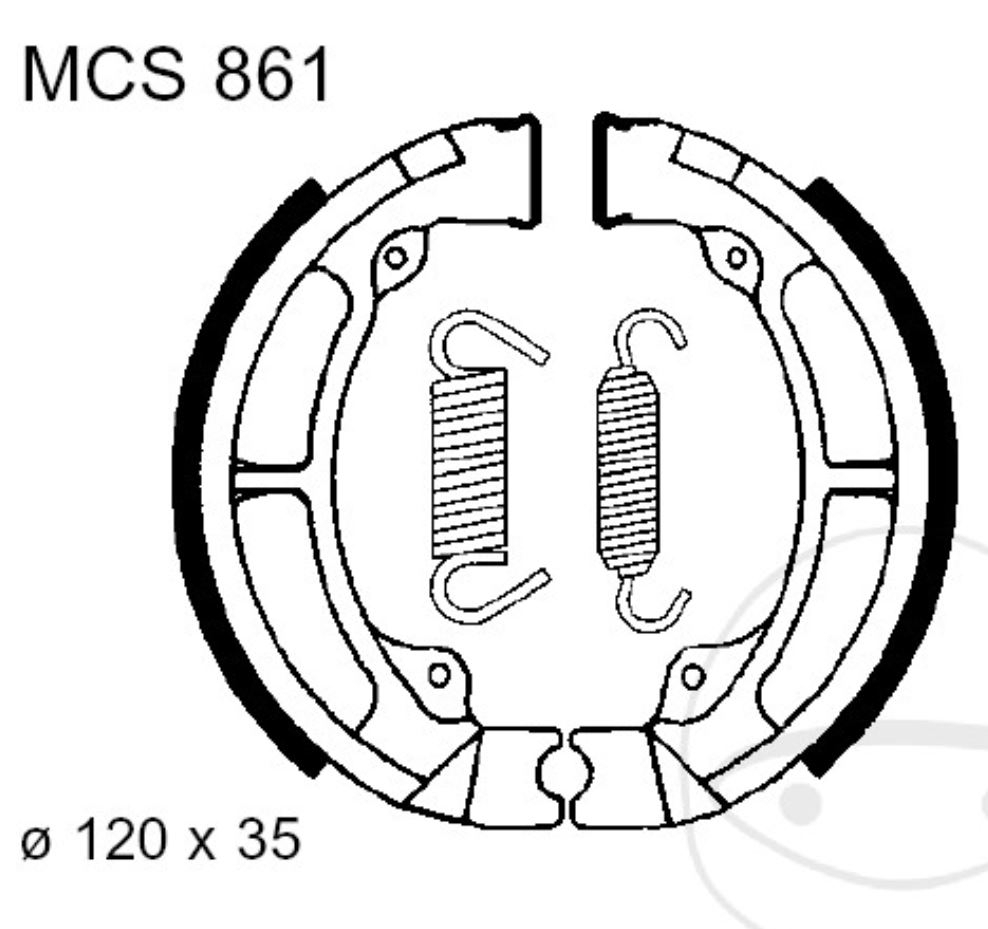 TRW Bremsbacken für Kawasaki KE 175 KE175D KL 250 KL250A KLR 250 KL250D