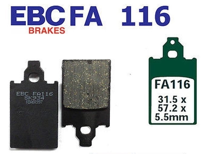 EBC Bremsbeläge FA116 für Aprilia Red Rose 50 Simson Schikra 125