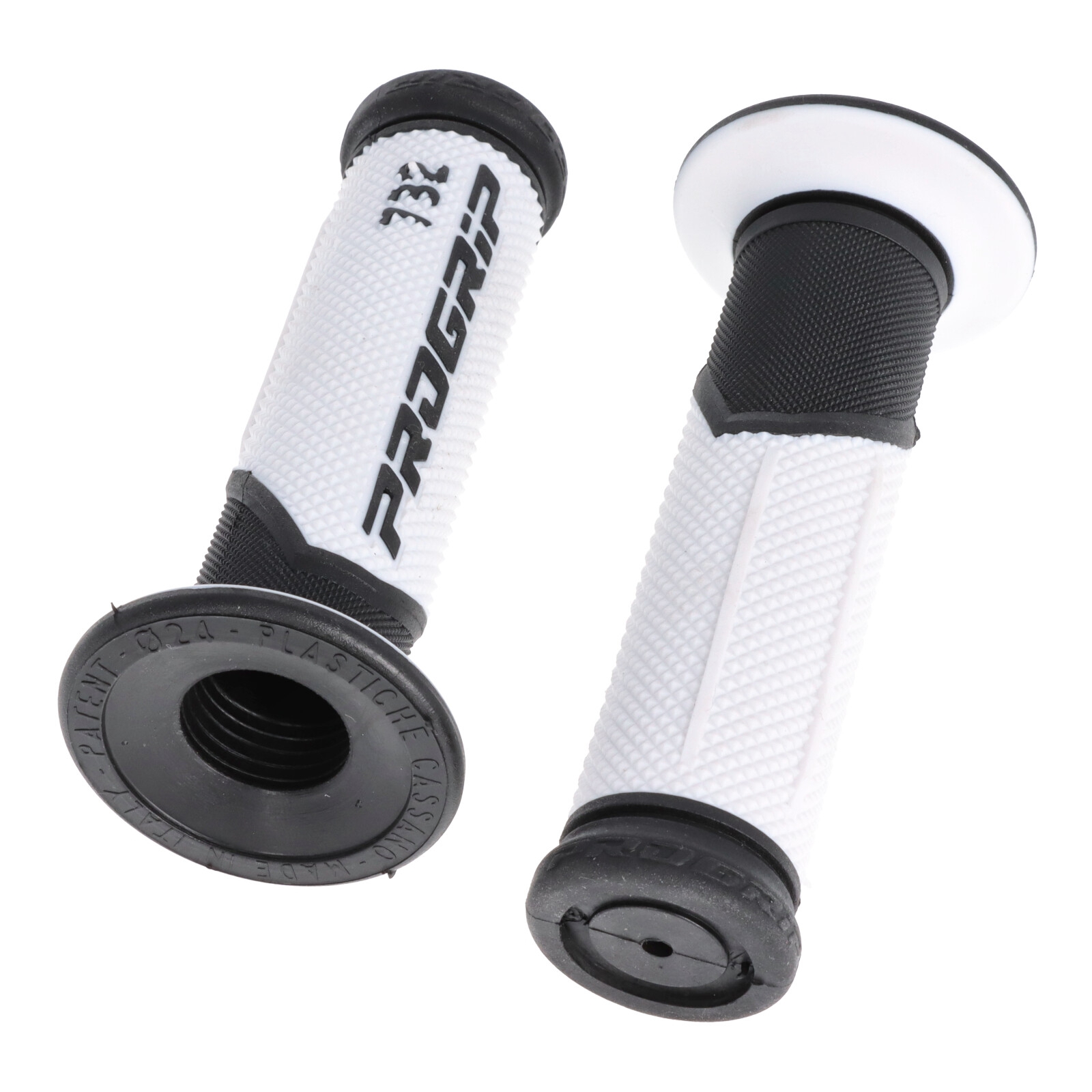 Progrip PA073200NE01-126 Griffe Griffgummi Schwarz-Weiß Motorrad Roller Bike Enduro Motocross