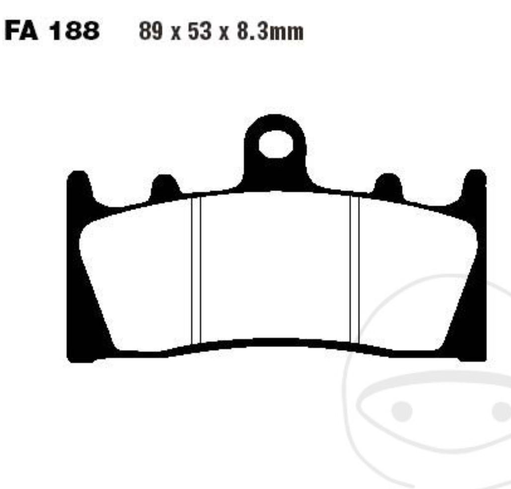 Sinter Bremsbeläge FA188HH Kawasaki ZX-6R -7R -9R -12R ZRX VN Suzuki GSX-R TL