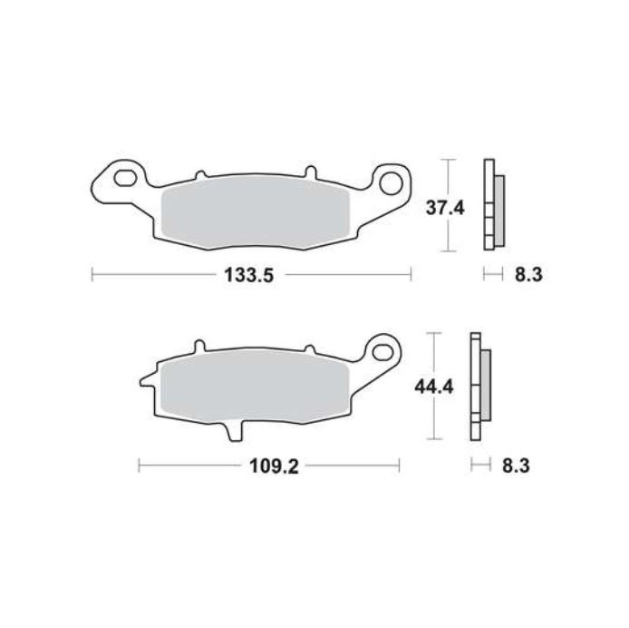 TRW Bremsbelagsatz komplett vorne für Suzuki GSF GSR DL GSX Kawasaki ER-6 GPZ KLE