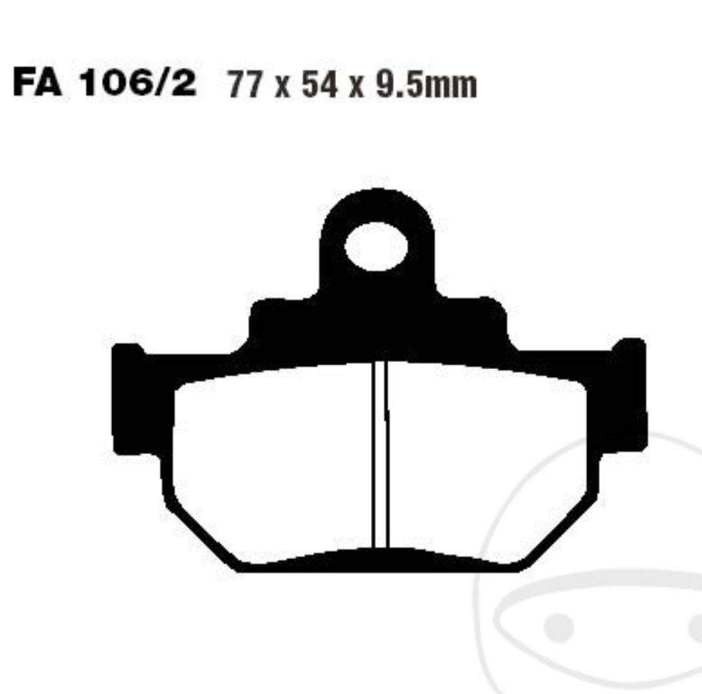 EBC FA106/2TT Bremsbeläge vorne für Suzuki DR 600 DR600 R RU SN41A S SU SN41AD 1985-1989