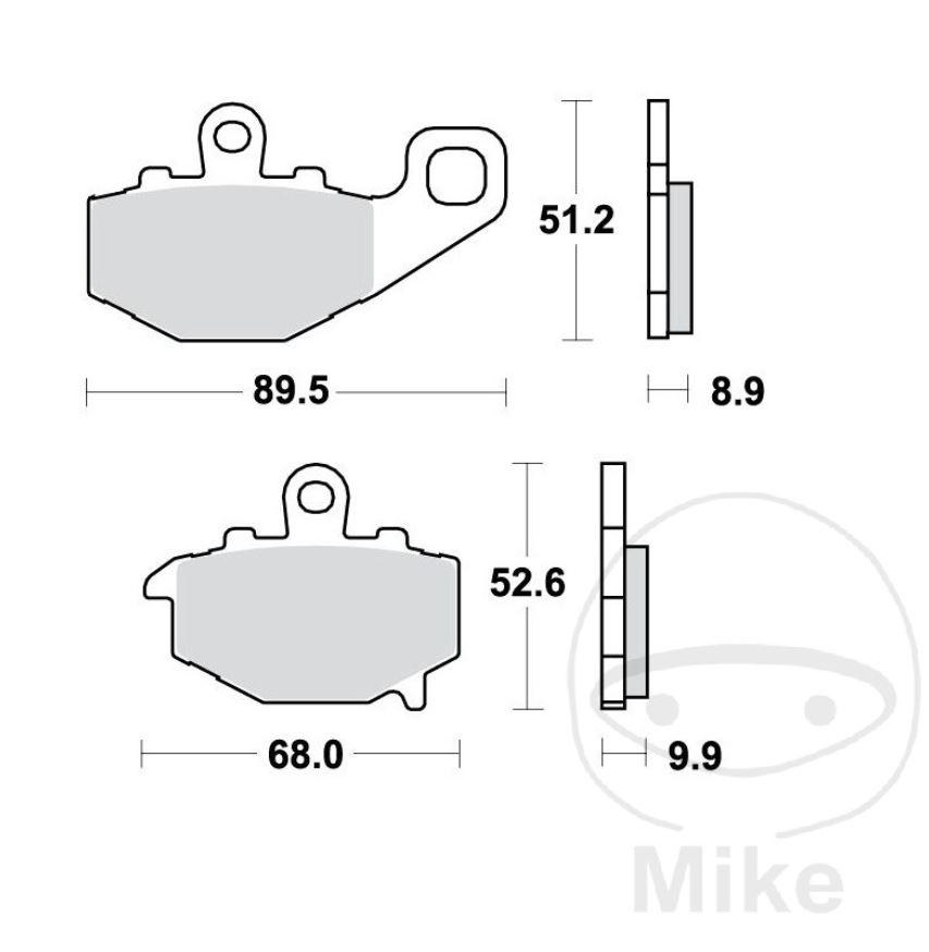 3x TRW Bremsbeläge vorne+hinten MCB752SV MCB662SH für Kawasaki Z1000SX ABS ab 2011