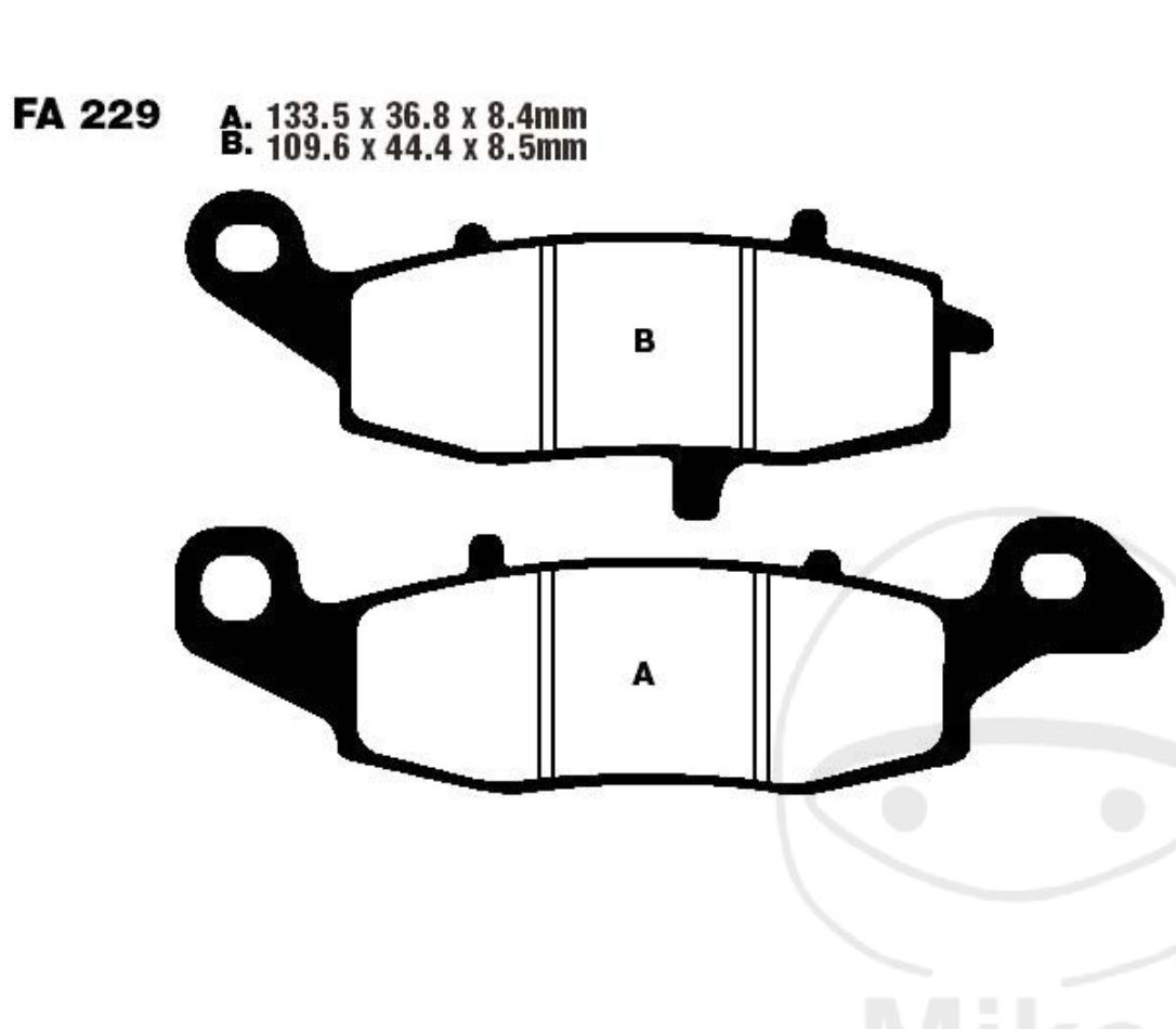 EBC Bremsbeläge FA229V für Kawasaki KLR ZR VN GPZ ER-6N ZR-7 C D B E F H J FI S