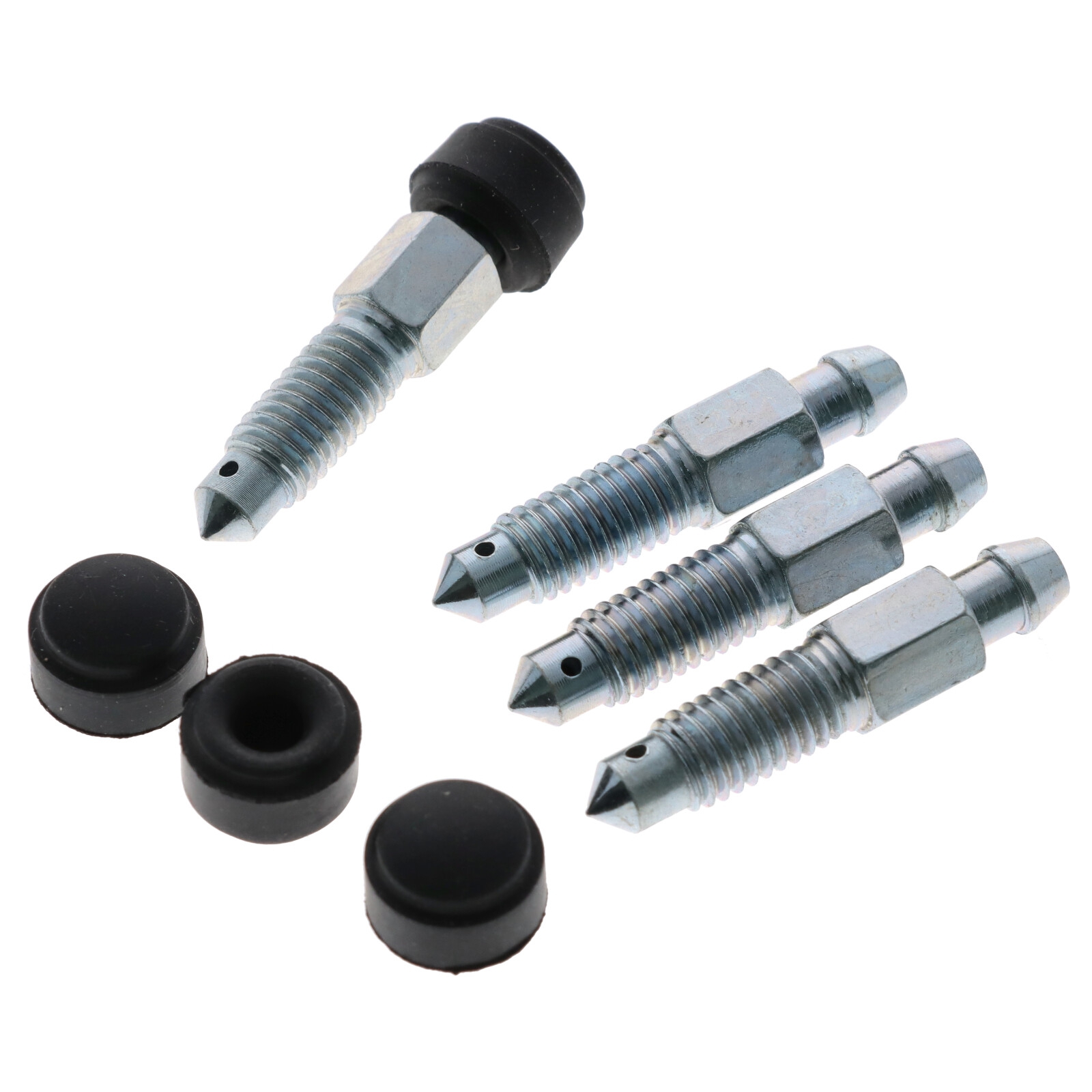 4x Quick Brake Bremsen Entlüfterschraube Entlüftungsventil M8x1.25x41.5 mm mit Kappen