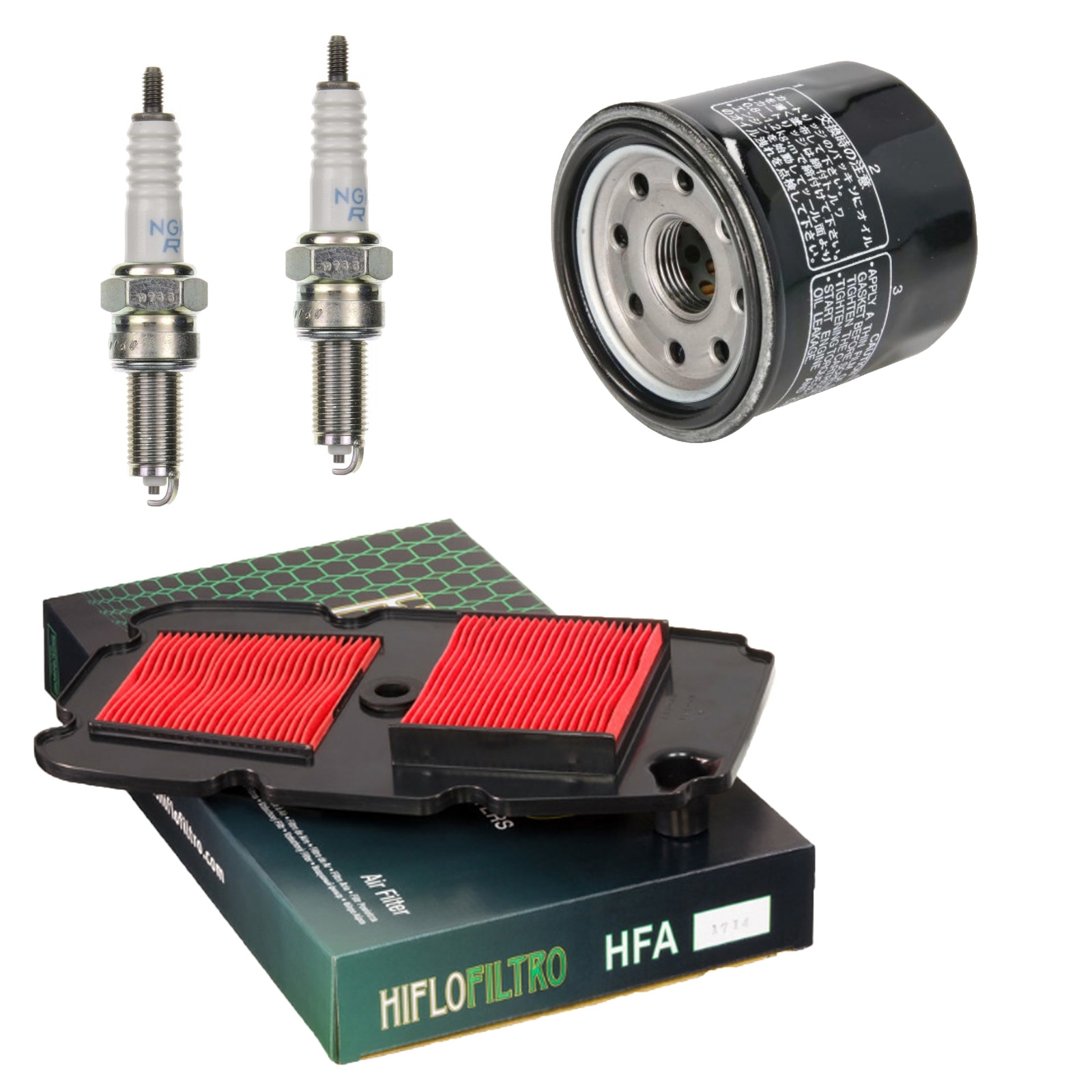 Inspektionskit für Honda XL 700 V VA Transalp RD13A RD13B 2008 - 2013 Luftfilter Ölfilter Zündkerzen