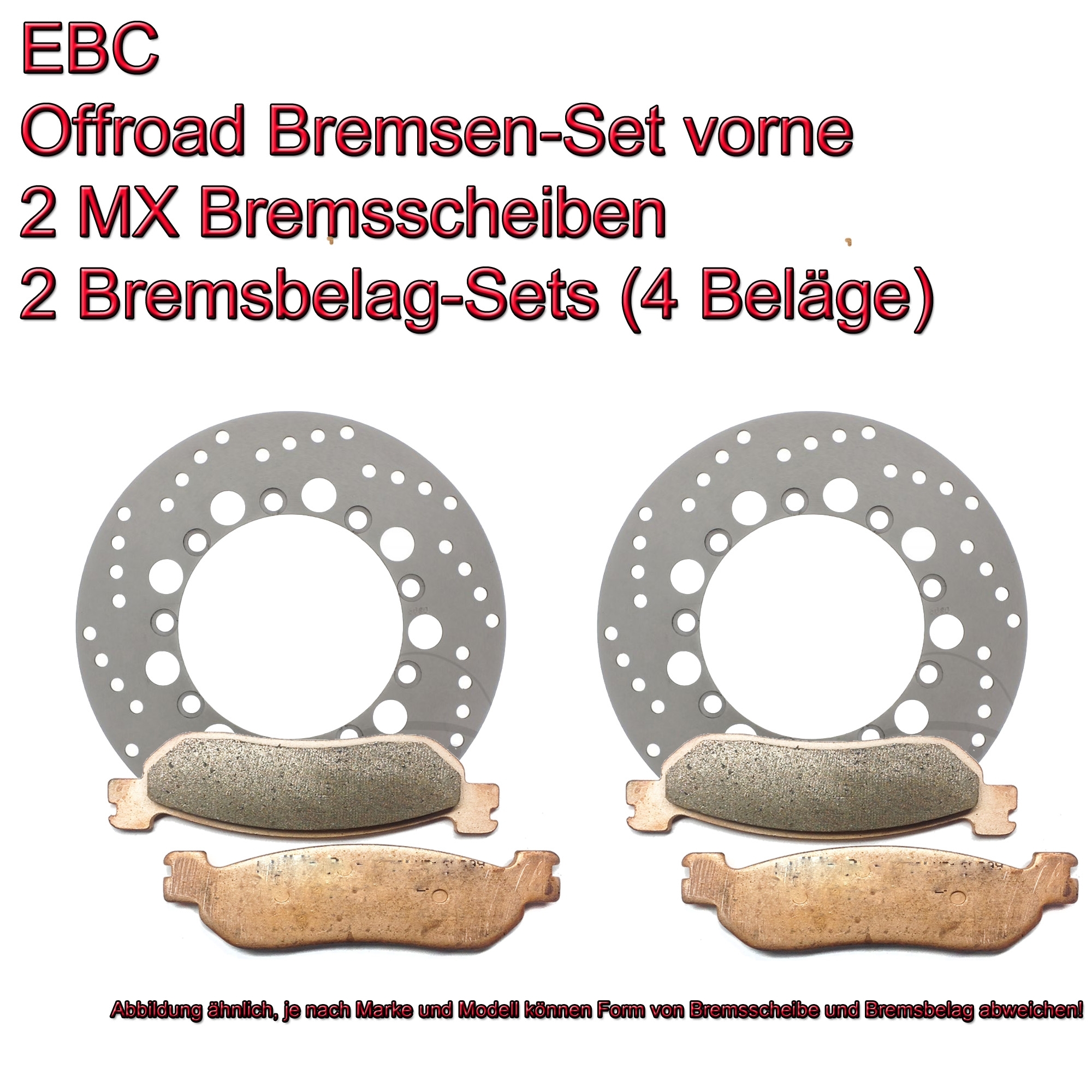 EBC Offroad Bremsen Set vorne Sintermetall für Polaris 500 550 800 850 1000