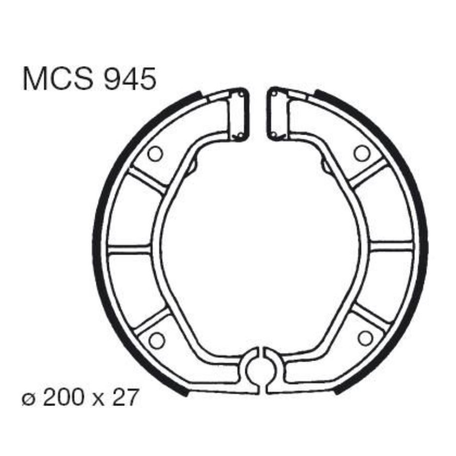 TRW MCS945 Bremsbacken hinten für BMW R65 R80 R100 GS Monolever Paris Dakar Backensatz