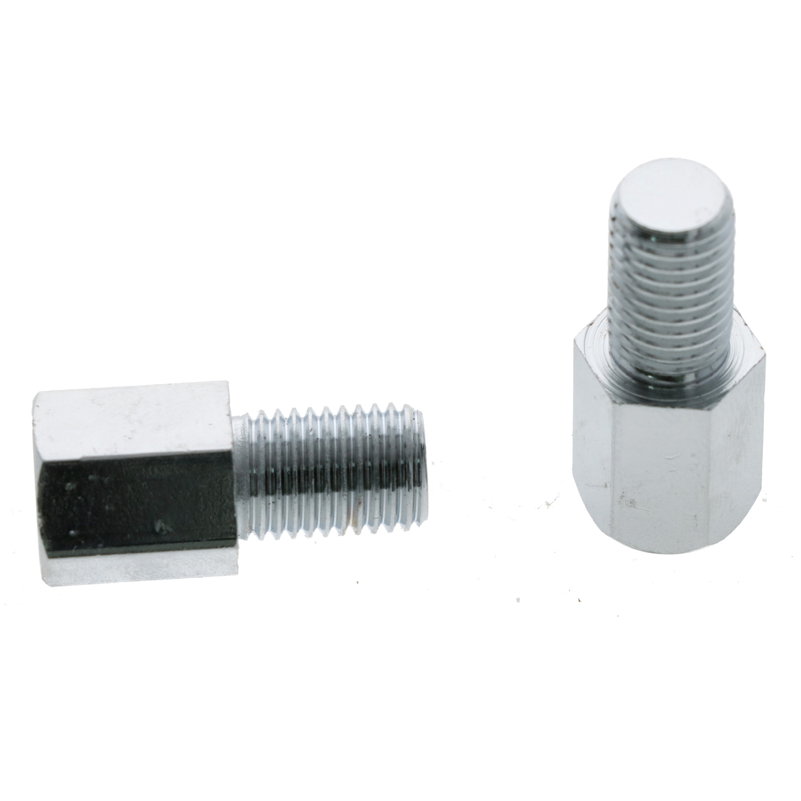 Satz Spiegeladapter chrom M10 Rechtsgewinde auf M10 Linksgewinde Motorrad Roller Moped