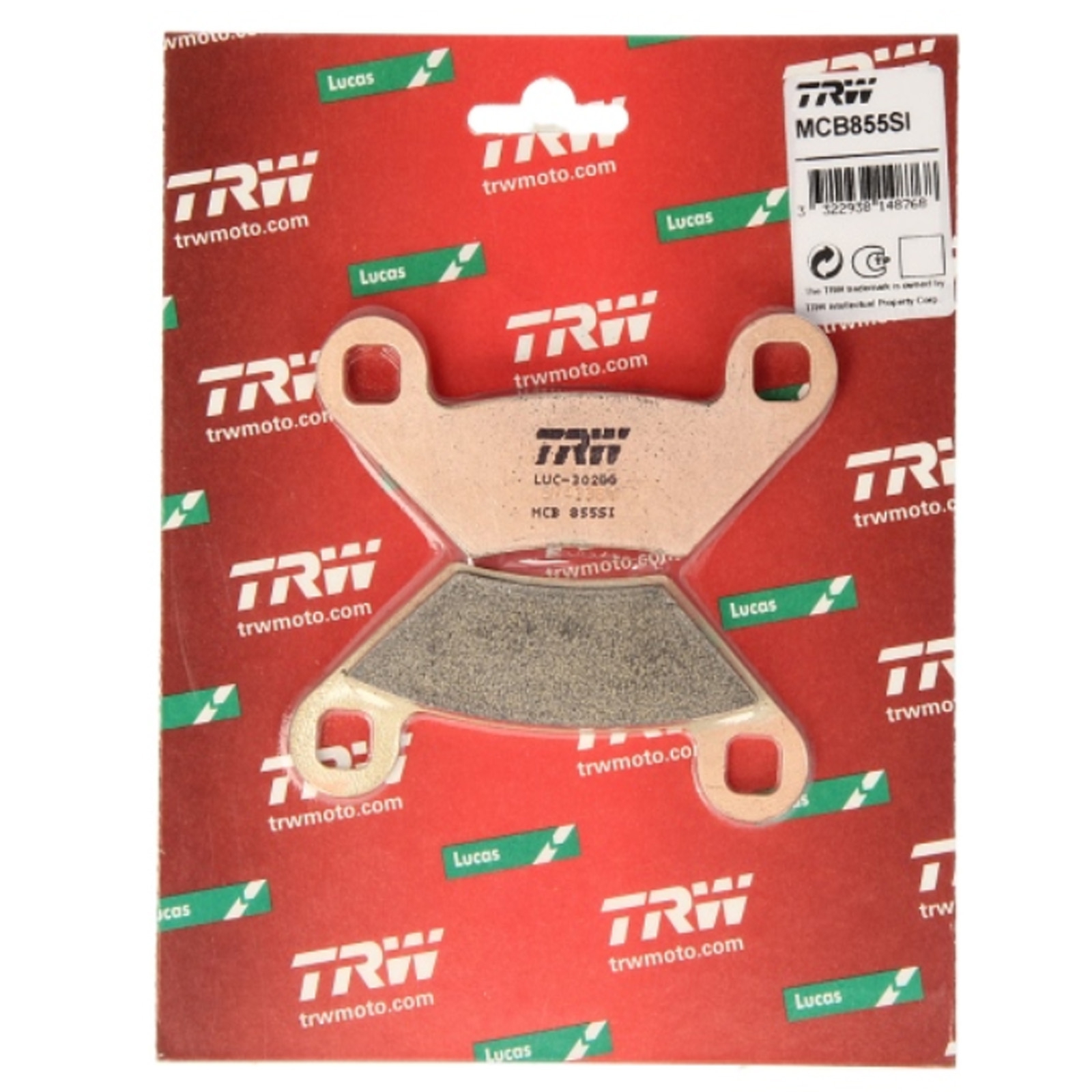 TRW MCB855SI Sintermetall Bremsbeläge hinten für Polaris Sportsman 400 500 550 570 800 850 1000