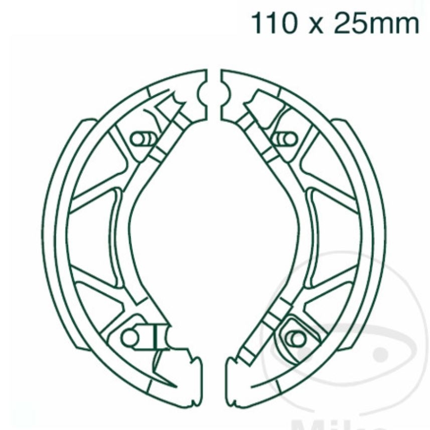 EBC Bremsbacken mit Federn für Yamaha CS XF XC CW Original YN Neos Easy 50 125