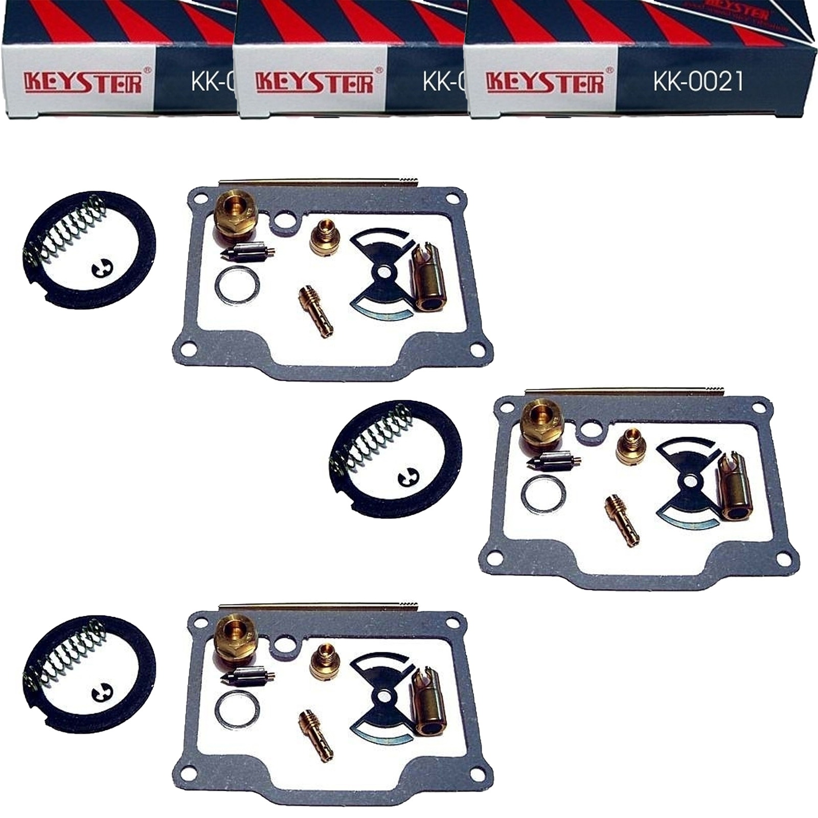 3x Keyster KK-0021 Vergaser Reparatursatz für Kawasaki H1 500 Mach 3 Baujahr 1969