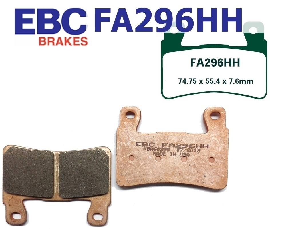 EBC Bremsen Set 2x MD4155XC + 2x FA296HH für Kawasaki Ninja ZX-6R ZX6R