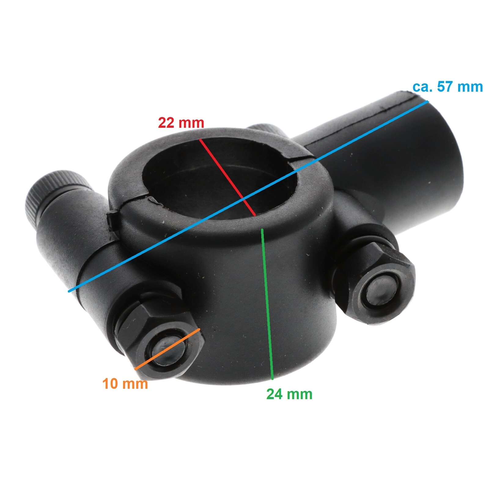 Spiegelschelle Spiegelhalter Halter M8 Linksgewinde für Spiegel Motorrad Quad