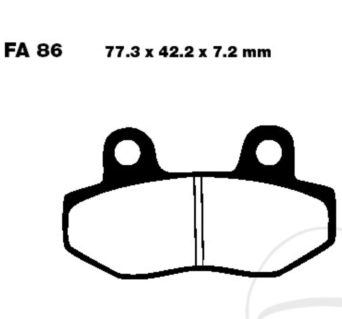 EBC Bremsbeläge FA086HH für Honda MBX 50 80 NSR 50 Sachs MadAss 50 125