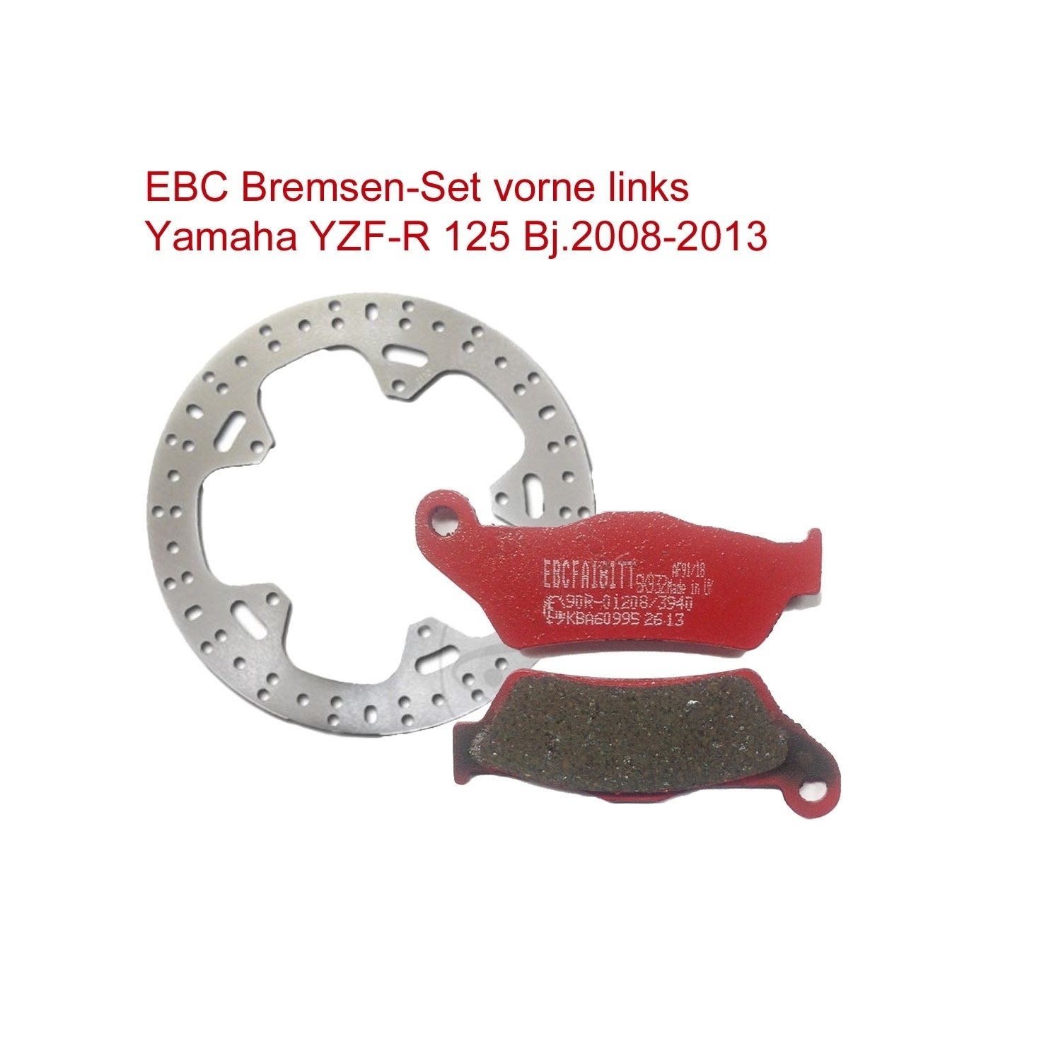EBC Bremsscheibe Bremse vorne + Bremsbeläge Yamaha YZFR 125 YZF125R YZF-R 125
