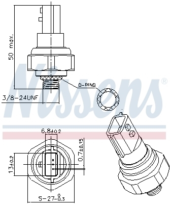 Nissens 301038 Druckschalter Kompressor Klimaanlage für Dacia Fiat Nissan Opel Renault