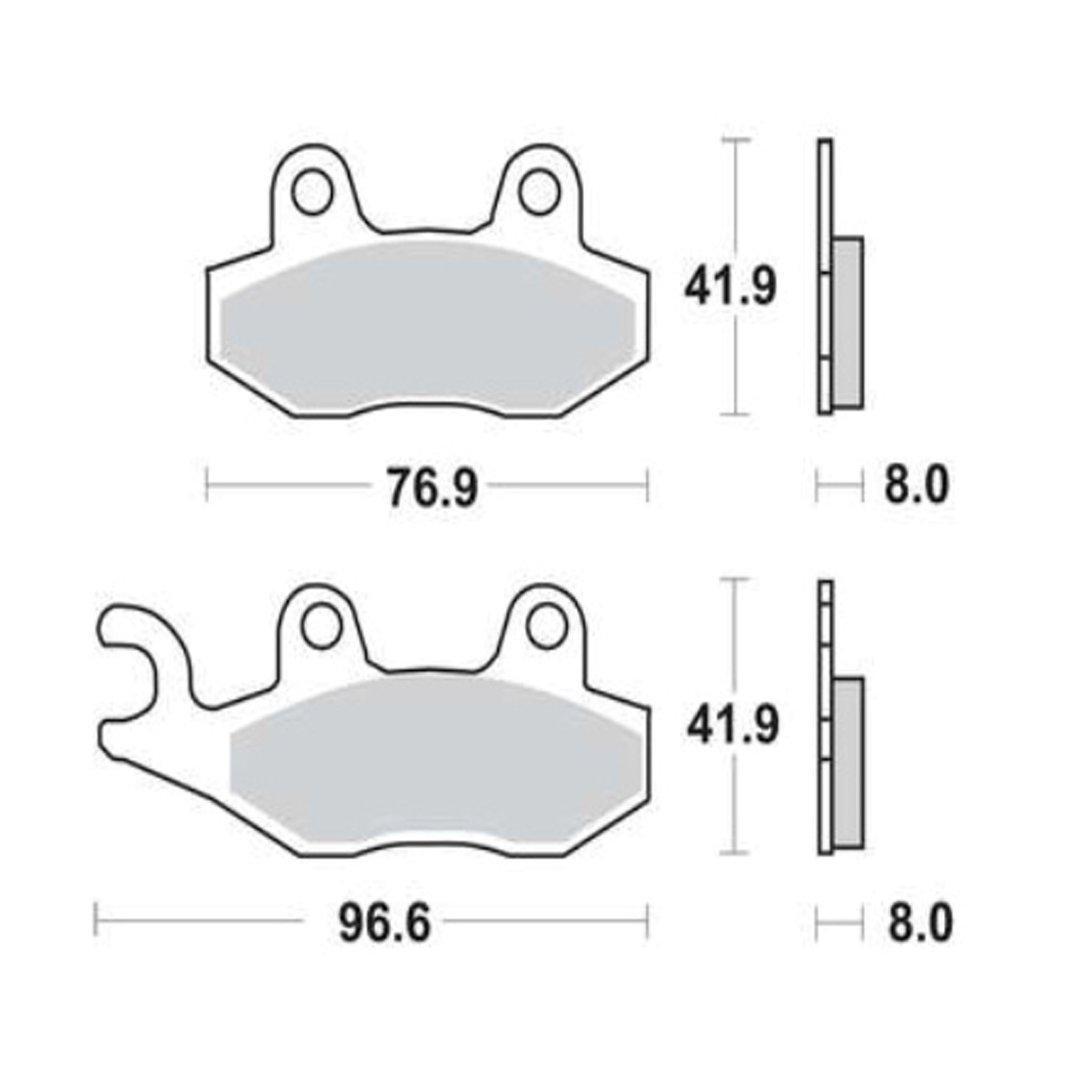TRW MCB582SH Sintermetall Bremsbeläge hinten für Triumph America Bonneville Speed Triple Sprint Tiger