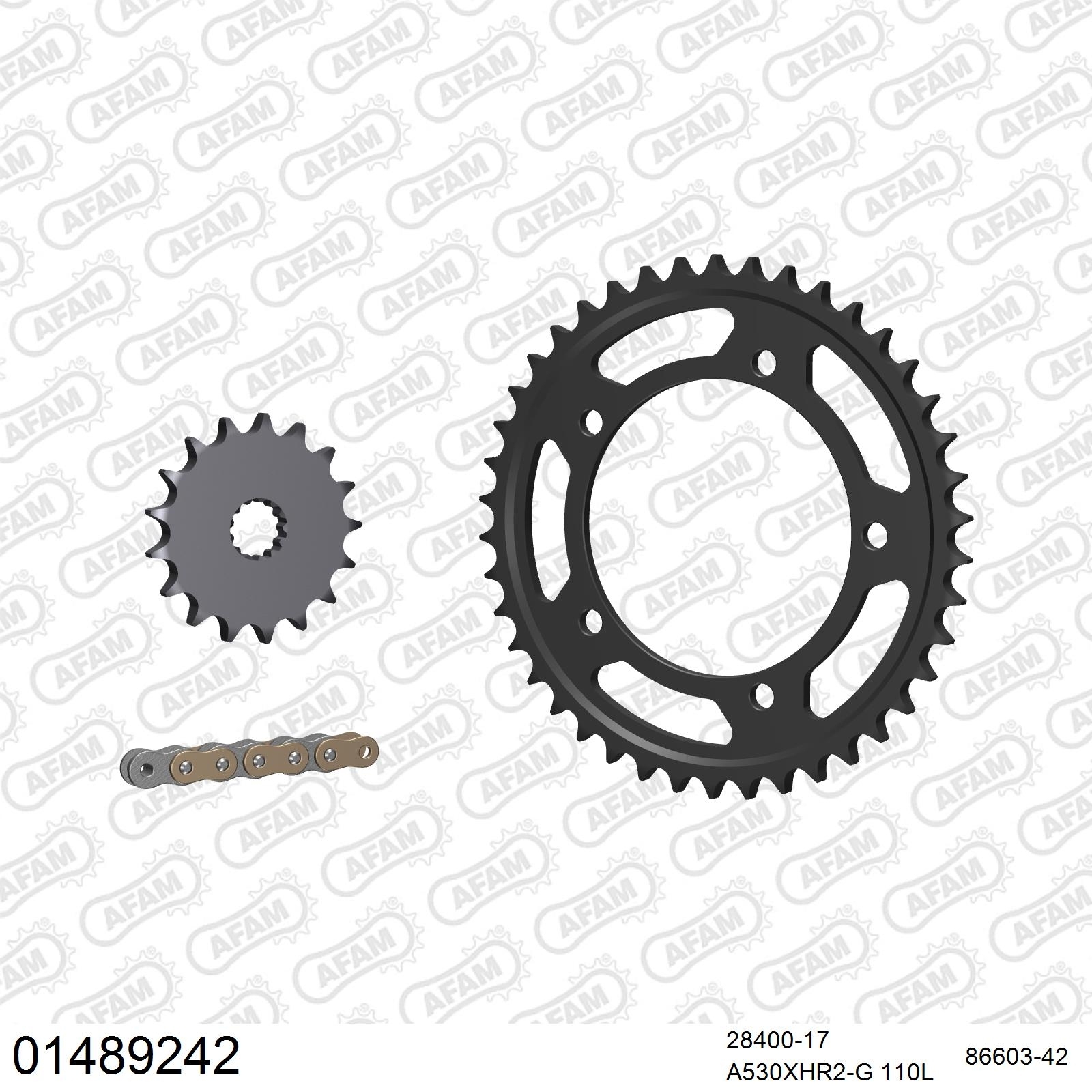 AFAM Kettensatz 530 X-Ring golden 4987kg für Suzuki GSX-R 1000 K1K2K3K4K5K6 2001-2006