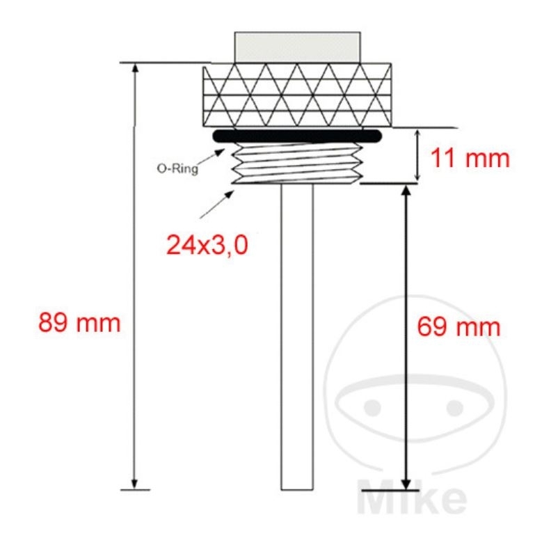 JMP Direktmesser Ölthermometer M24x3 für Honda CB CBR CBX CX GL NT NTV VF XL XRV