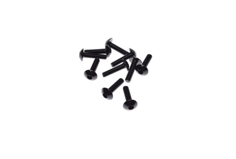 Verkleidungsschrauben-Satz Aluminium schwarz M5x0,8 (10 Stück) für Motorrad Roller
