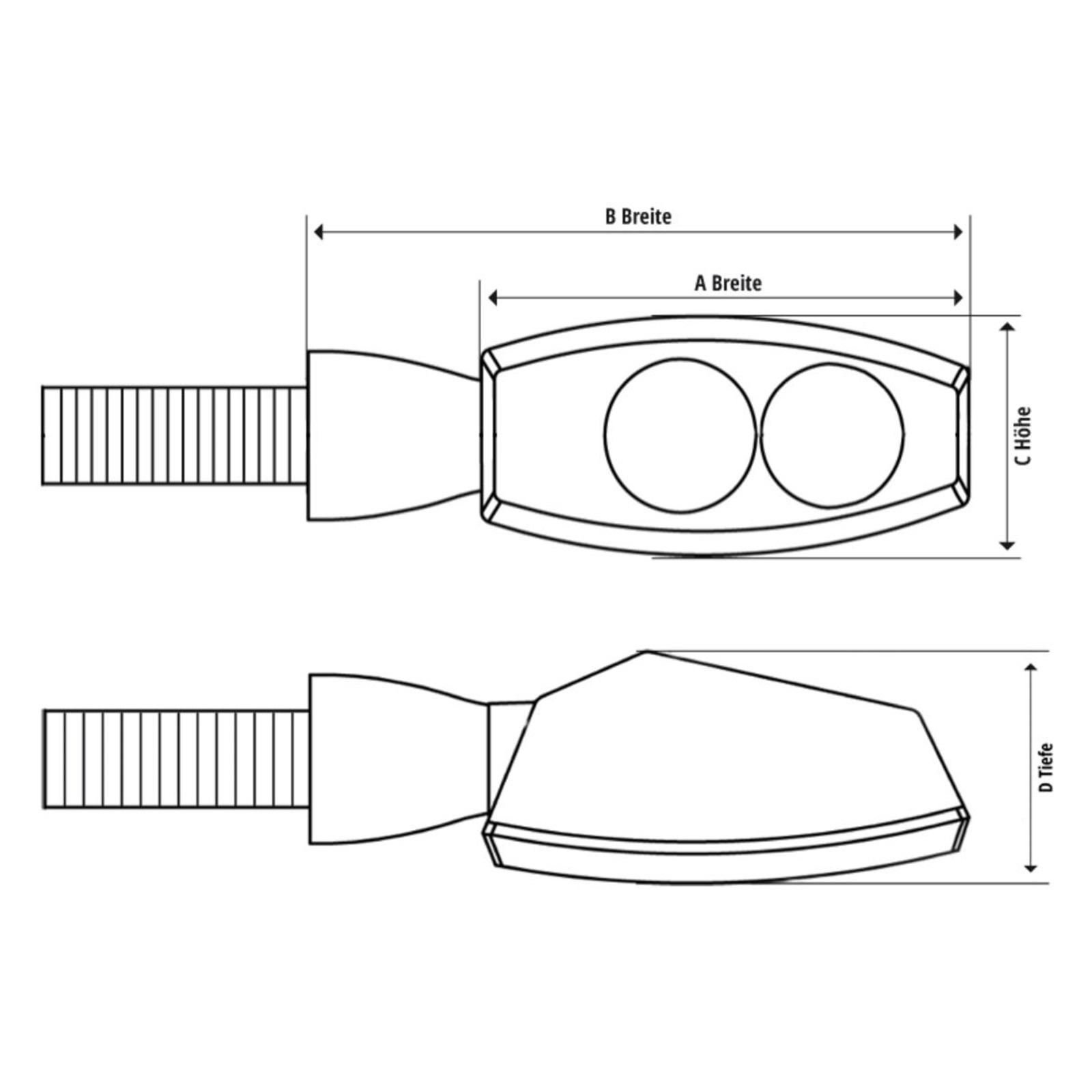 Blinkerleuchten Paar für vorne und hinten mit LED Technik passt für viele Fahrzeuge