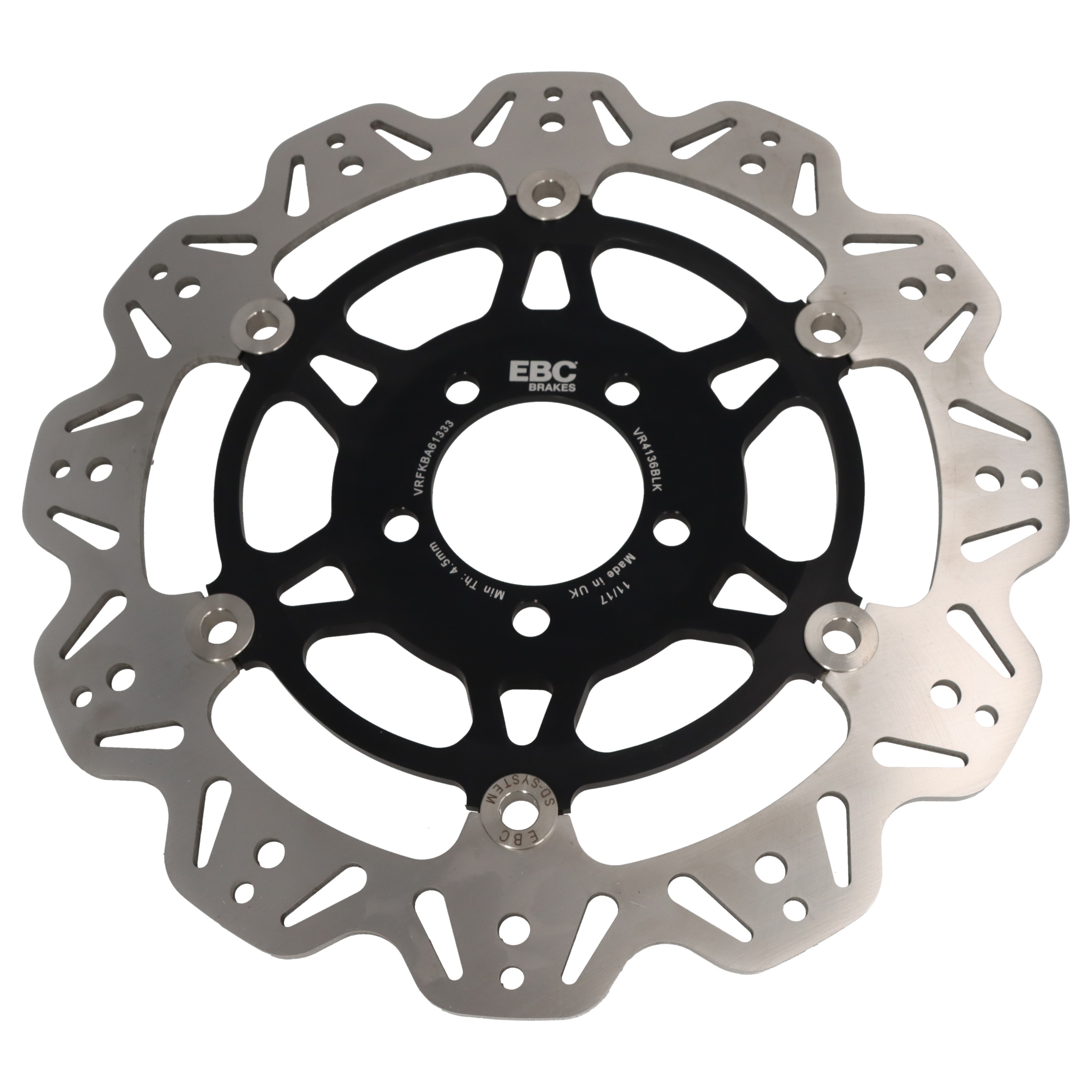 EBC VR4136 VEE Bremsscheibe schwarz für Kawasaki ZX-6R 600 G H J A 1998 - 2002