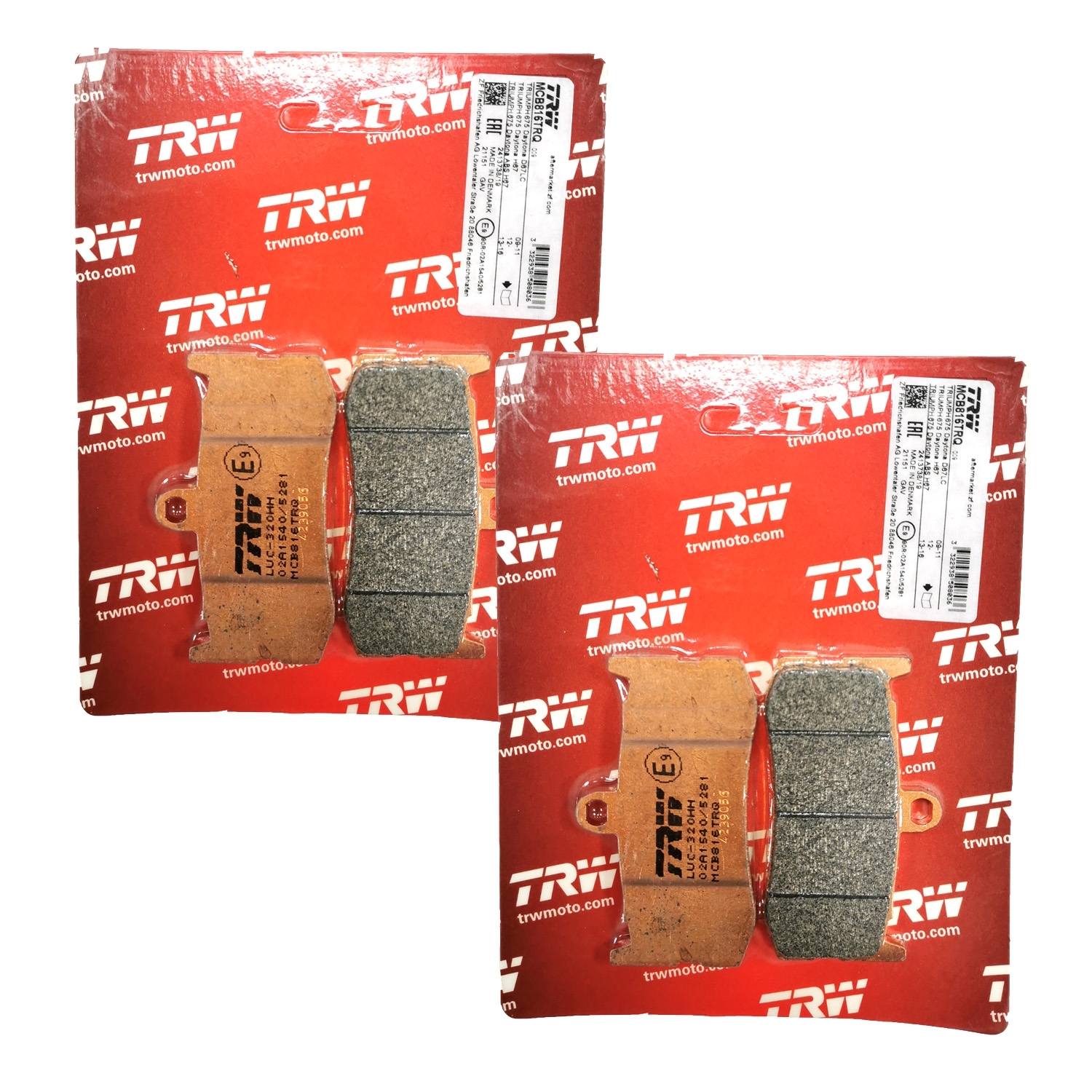 2x TRW MCB816TRQ Bremsbeläge vorne für Triumph Daytona 675 2009 - 2017