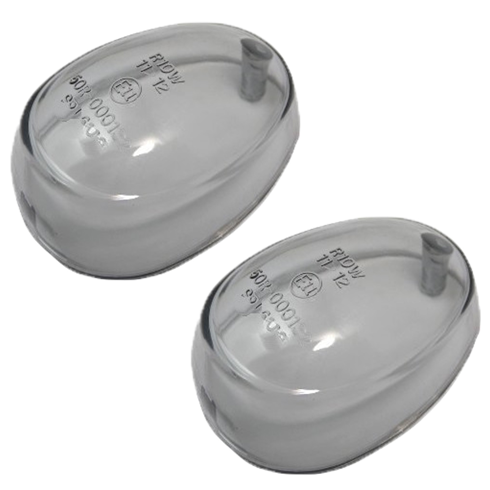 2x JMP Blinkerglas grau getönt für Aprilia Pegaso Moto Guzzi V11 Rieju RR SMX MRX