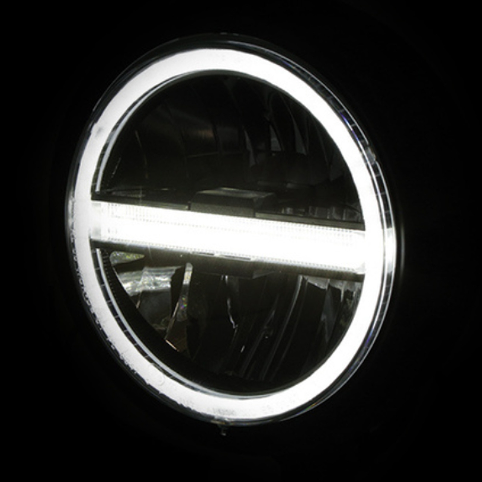 HIGHSIDER pro Motorrad Scheinwerfer Pecos Typ 6 LED Chrom Mit TFL E-Geprüft 5 3/4 Zoll
