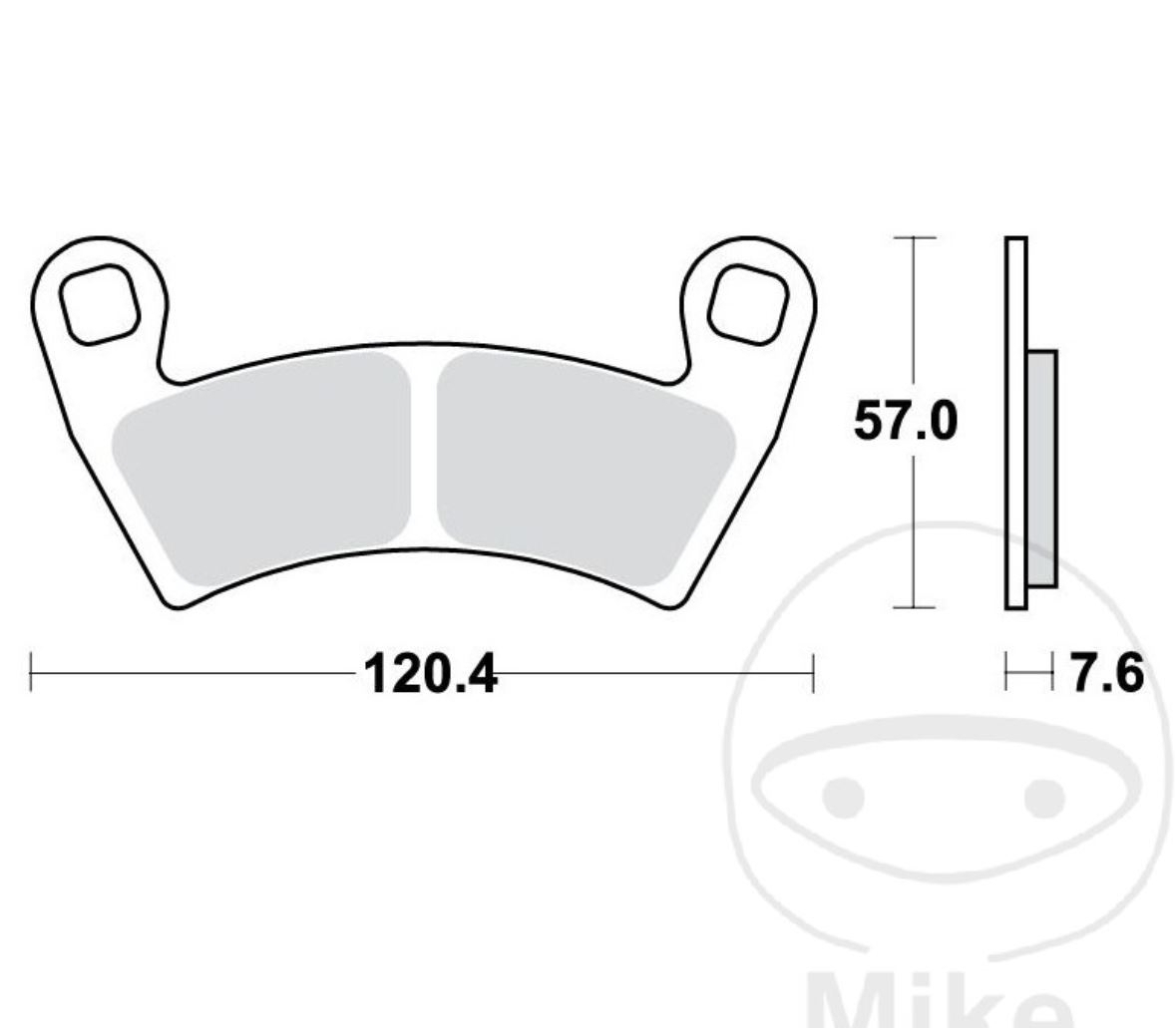 TRW MCB853SI Sintermetall Bremsbeläge vorne für Polaris Ranger 400 500 700 800 900 1000 General
