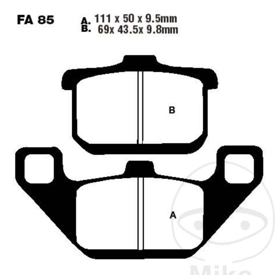 3x EBC FA085 Bremsbeläge vorne hinten für Kawasaki GPZ 550 600 750 900 1000 1100 ZN ZL ZG