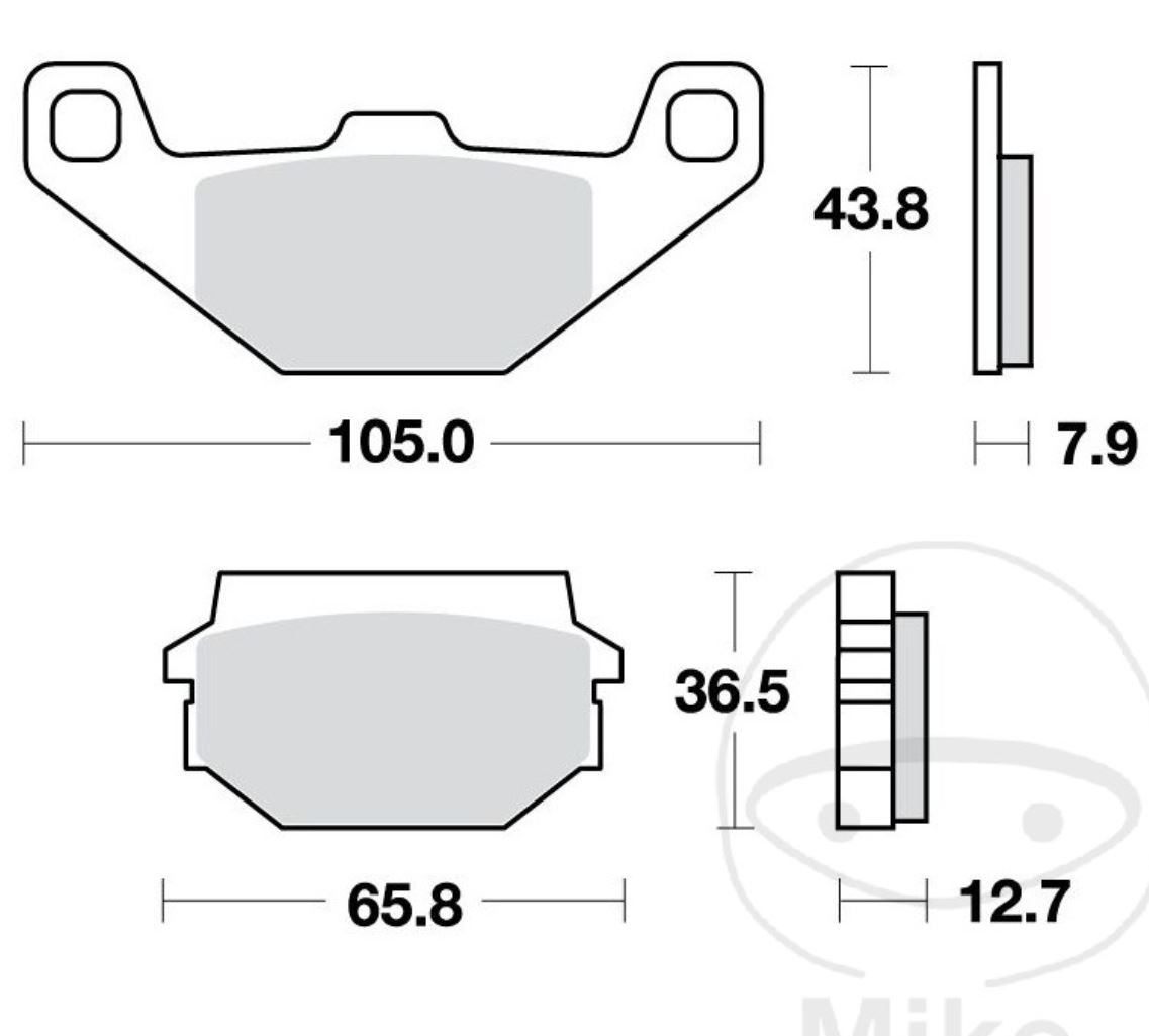 TRW MCB719 Bremsbeläge vorne für SYM Husky 125 1999 - 2005 N125A-6