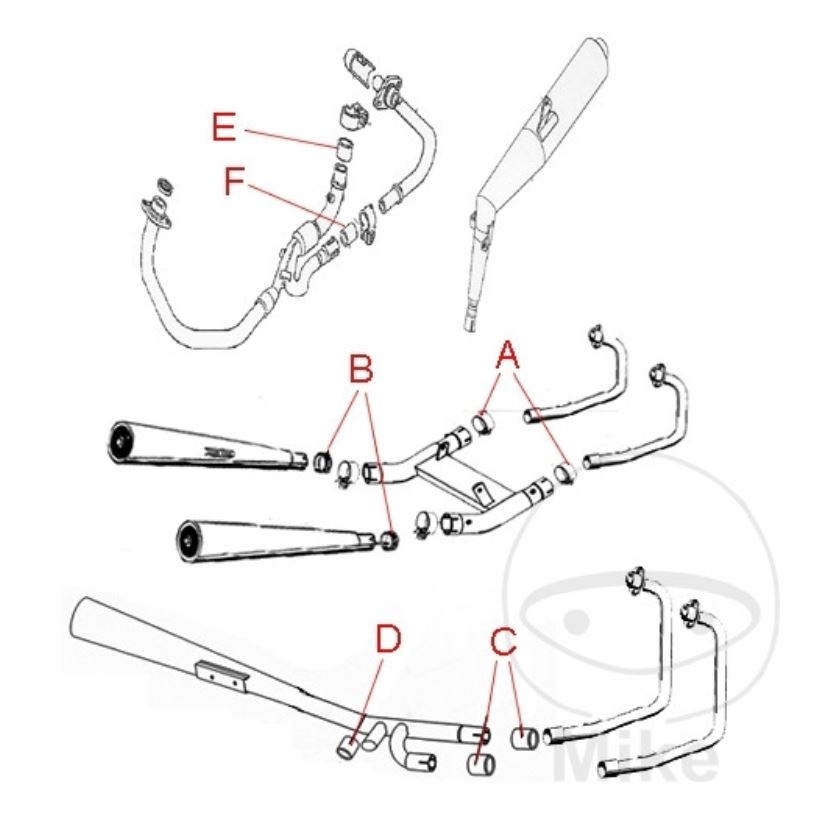 Auspuff Verbindungsdichtung S410510012057 für KTM Enduro SMC LC4 690 Suzuki GSX-R GSX Husqvarna 701
