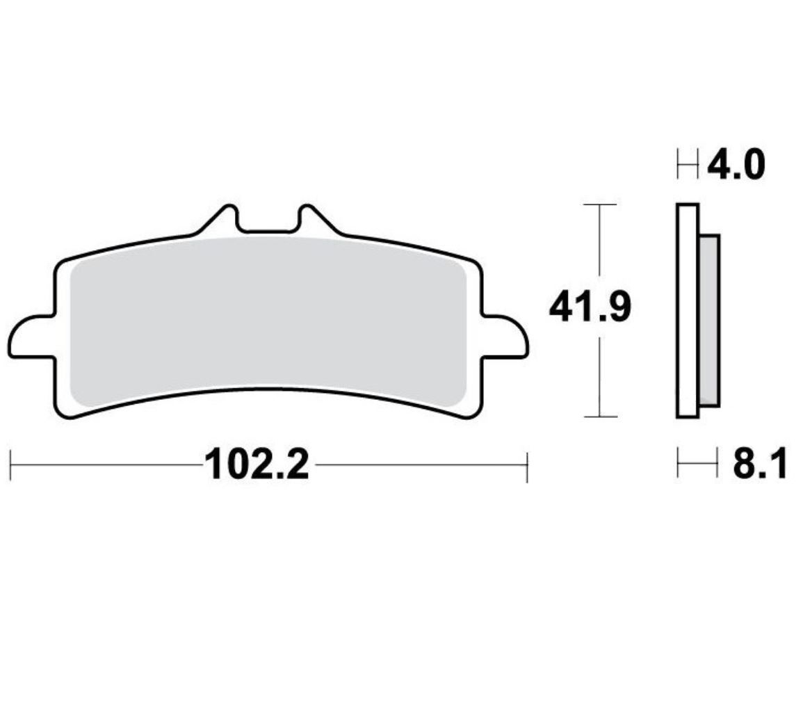 TRW MCB858SV Sintermetall Bremsbeläge vorne für BMW R1200 Aprilia RSV4 Triumph Speed Triple 1050