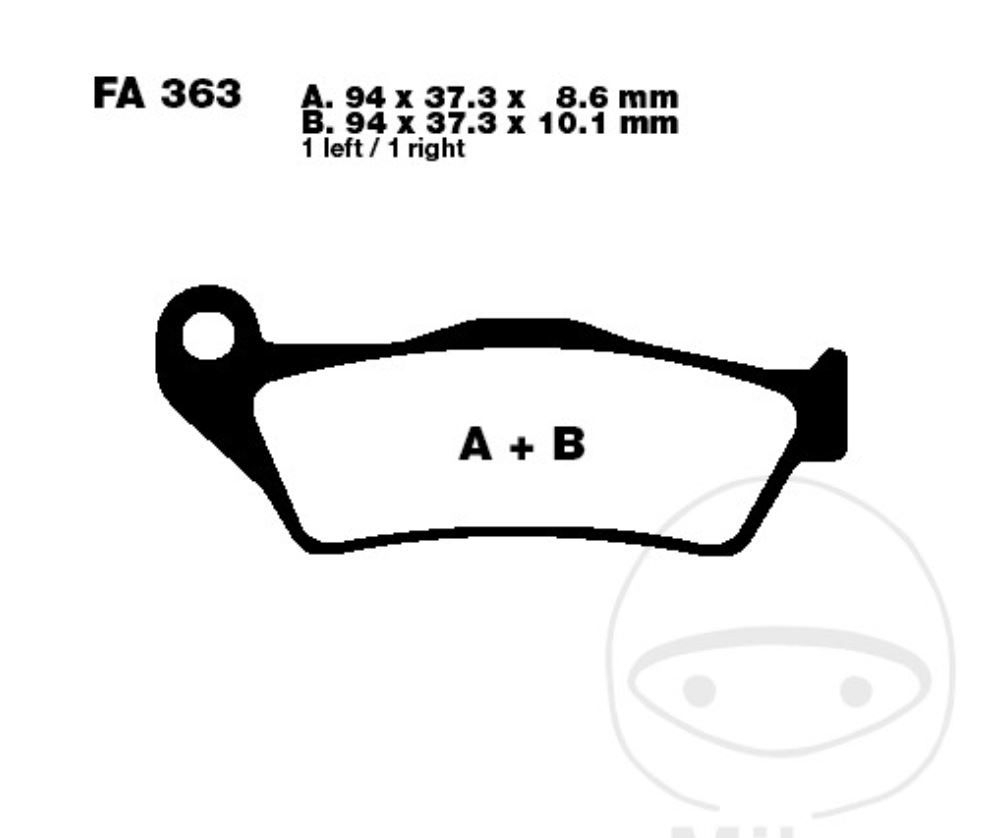 EBC Bremsbeläge FA363 für BMW R K 1200 R 1100 1150 850 R RS HP2 C GS RT S