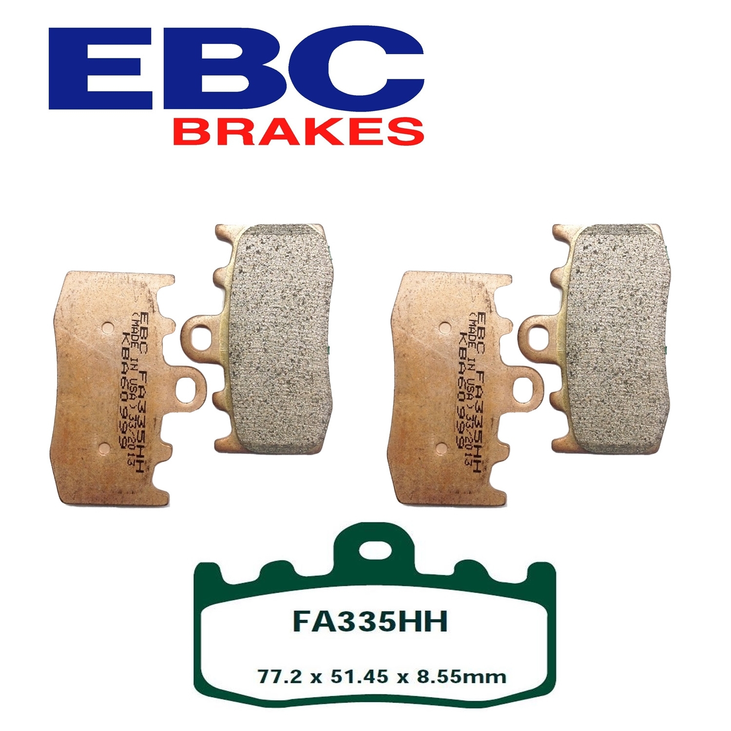 2x EBC FA335HH Sintermetall Bremsbeläge vorne für BMW R1100 R1150 R1200 K1200 K1300