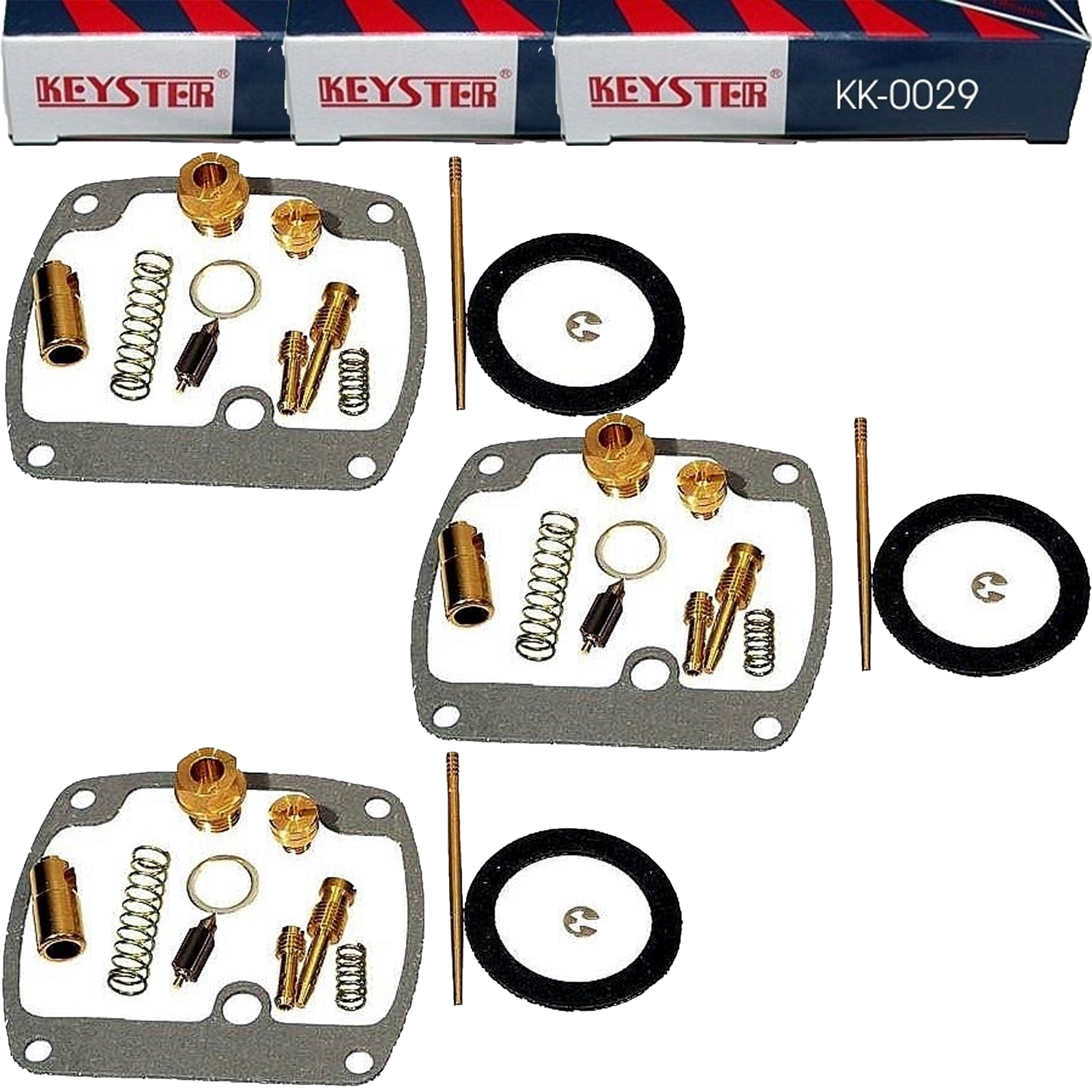 3x Keyster KK-0029 Vergaser Reparatursatz für Kawasaki KH 400 A 1976 - 1978 S3F