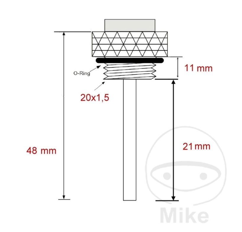 Öltemperatur Ölthermometer 20x1.5 für Suzuki GSX 750 F GSX-R 600 750