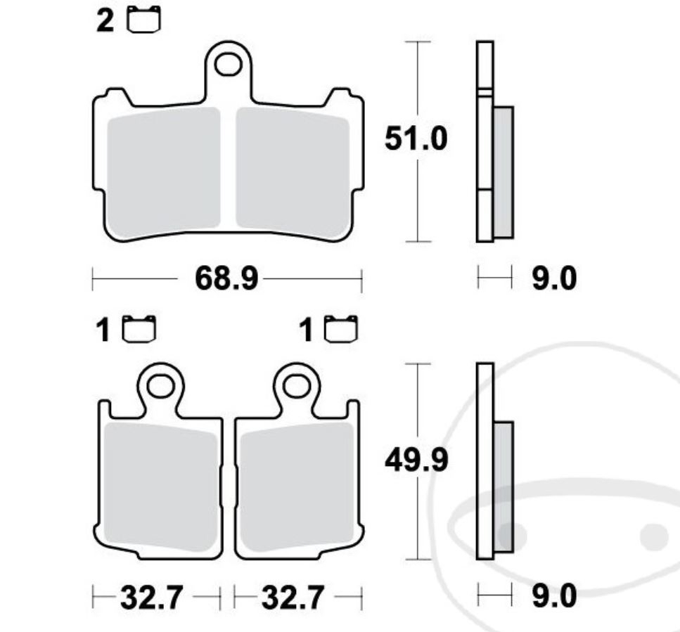 TRW MCB828SV Sintermetall Bremsbeläge vorne für Honda VFR1200 F SC63A FD DCT SC63C 2010-2016